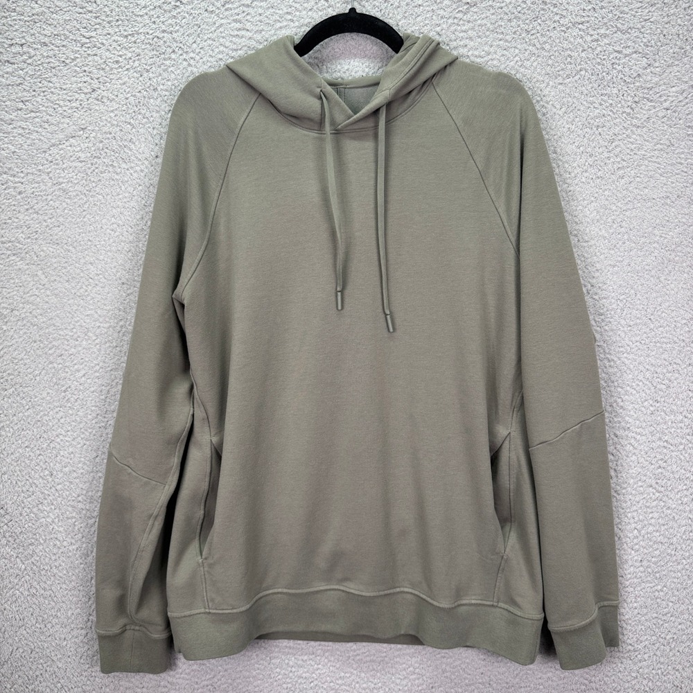 Lululemon Hoodie Mens L‎ Gray Sage City Sweat Pullover Stretch French Terry